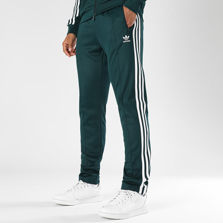 Adidas Originals - Ensemble De Survetement A Bandes Classic JY1280 JY1275 Vert Bouteille Foncé